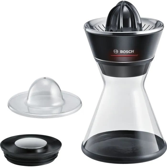 BOSCH Citrus Juicer - MCP72GPB VitaStyle Citro - 40 W - 1 L Glass Container - Black/ Brushed Stainless Steel