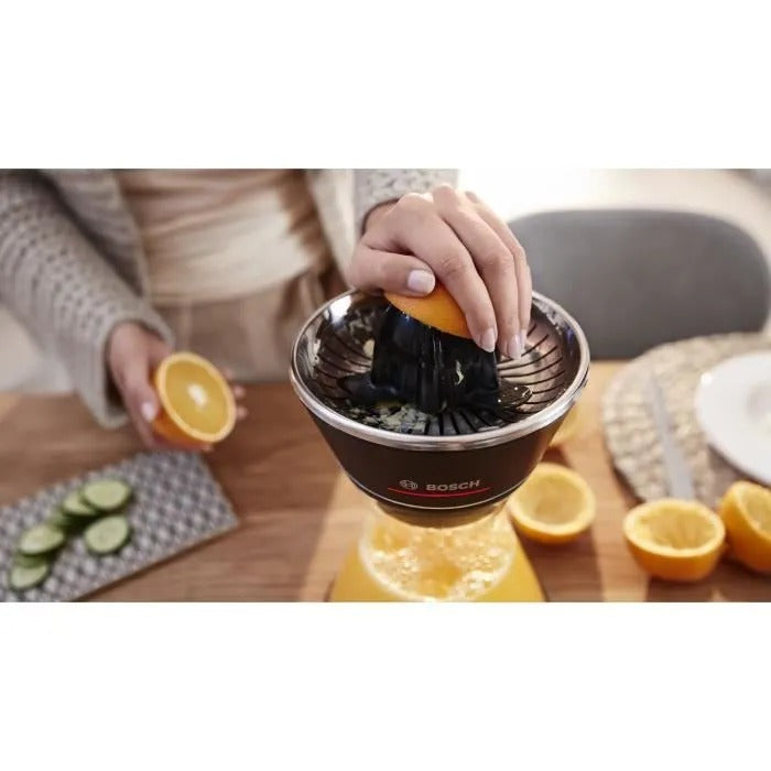 BOSCH Citrus Juicer - MCP72GPB VitaStyle Citro - 40 W - 1 L Glass Container - Black/ Brushed Stainless Steel