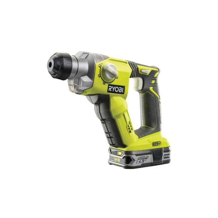 RYOBI 18V ONE+ SDS+ Rotary Hammer Drill - 4 Modes - 1.3 Joules EPTA + 2.5 Ah Battery - Charger, Carrying Bag - R18SDS-125S