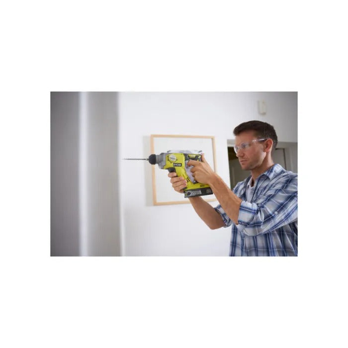 RYOBI 18V ONE+ SDS+ Rotary Hammer Drill - 4 Modes - 1.3 Joules EPTA + 2.5 Ah Battery - Charger, Carrying Bag - R18SDS-125S