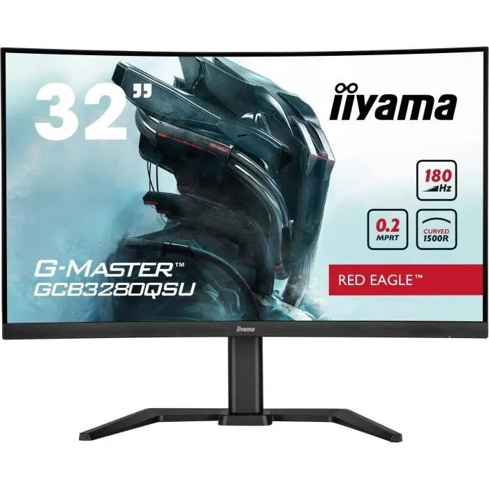IIYAMA Curved Gaming Monitor - 32" - QHD - 180Hz - VA Panel - 0.2ms - GCB3280QSU-B2