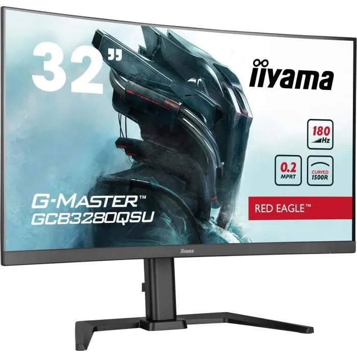 IIYAMA Curved Gaming Monitor - 32" - QHD - 180Hz - VA Panel - 0.2ms - GCB3280QSU-B2