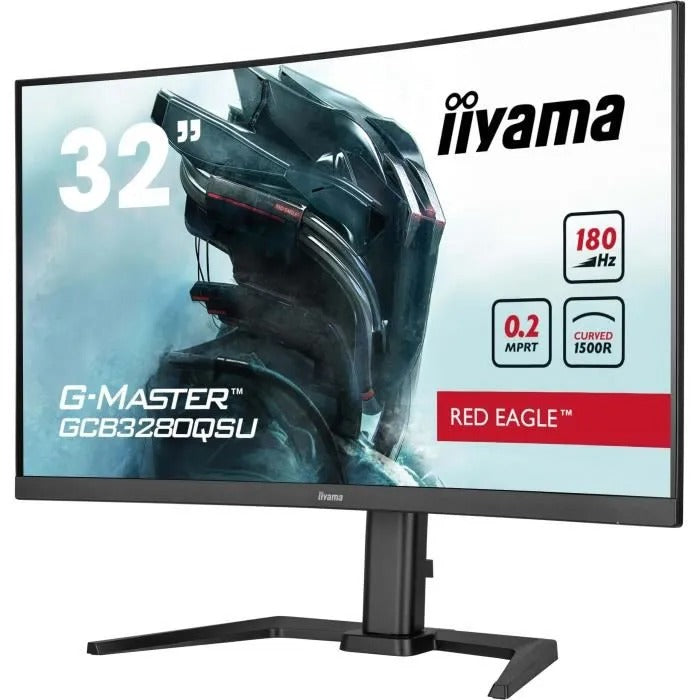 IIYAMA Curved Gaming Monitor - 32" - QHD - 180Hz - VA Panel - 0.2ms - GCB3280QSU-B2