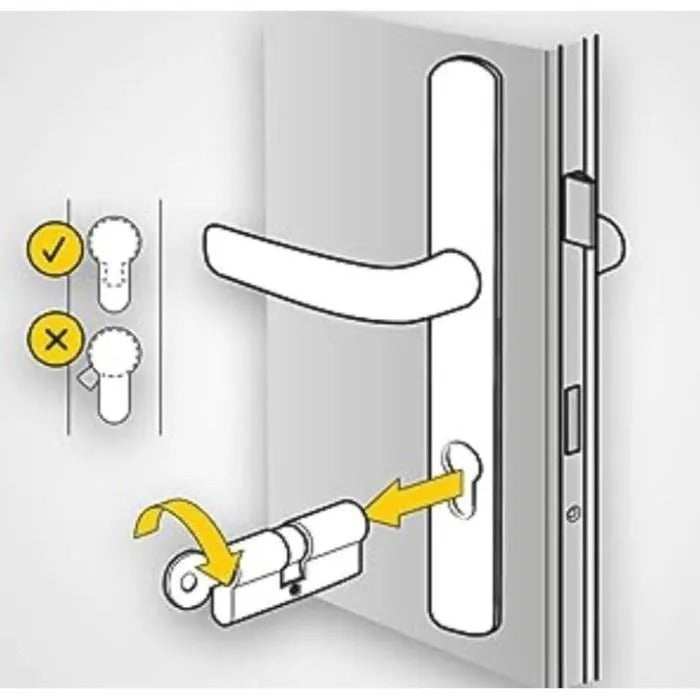 YALE Releasable Lock Cylinder Home Security 10 Pins 30 mm x 30 mm