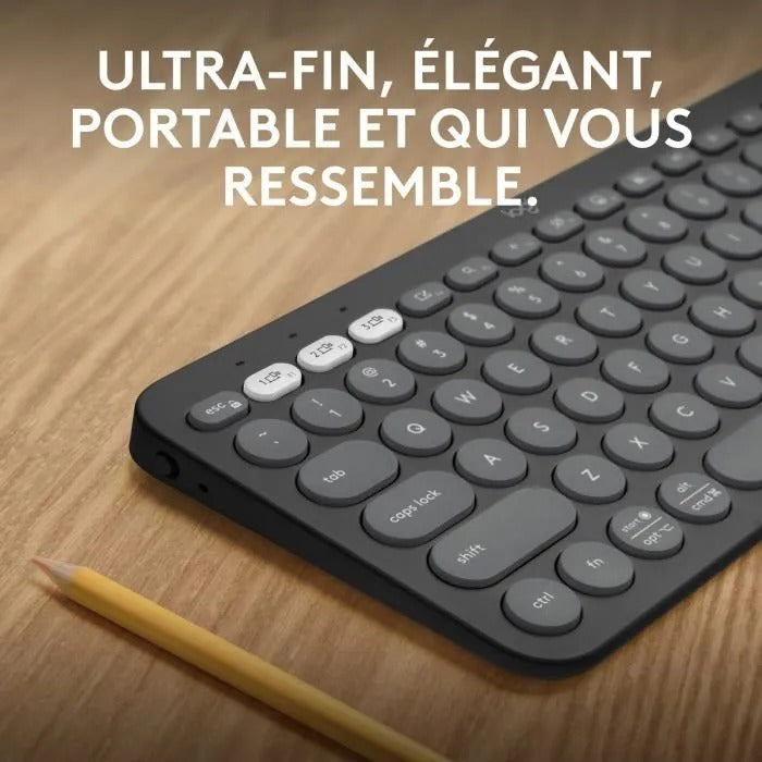 Logitech Pebble Keys 2 K380s Wireless Keyboard - Easy-Switch - Graphite
