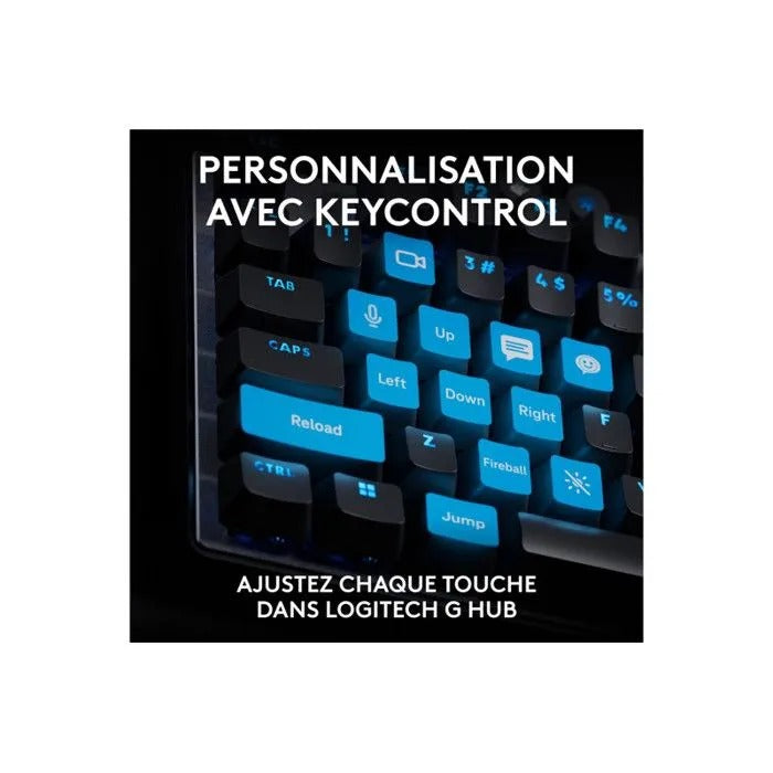 Logitech G Gaming Keyboard - Wired - Pro X TKL Rapid - AZERTY - Black (AZERTY French)