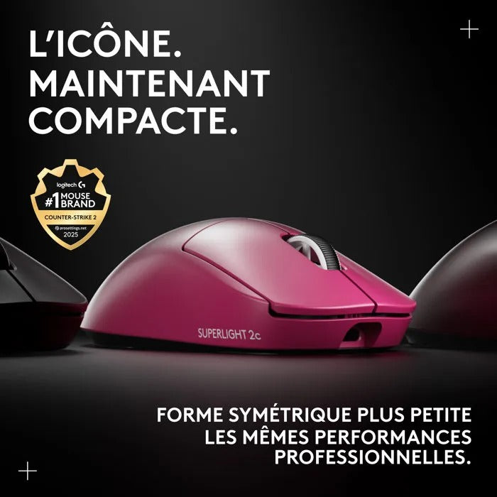 Logitech G Wireless Mouse - PRO X Superlight 2c - Pink
