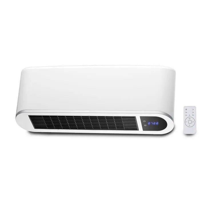 WARM TECH Wall-mounted Electric Heater - 2000W - Ceramic - 240V - Up to 50m³ - White