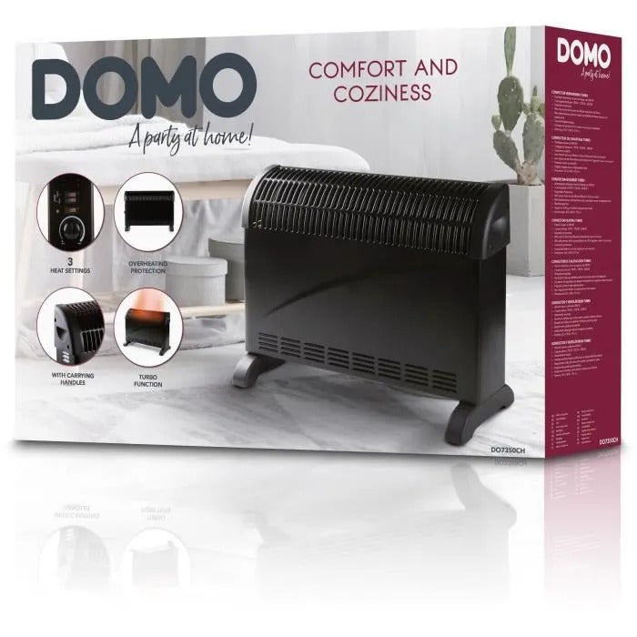 DOMO Turbo Heating Convector - DO7350CH - 2000 W - Black