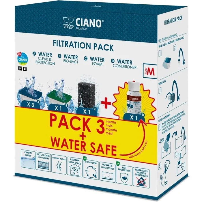 CIANO Air Filter - Water Filter - 13 cm Length, 13 cm Width, 7 cm Height - 100 g