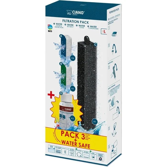 CIANO Air Filter - Water Filter - 28 cm Length, 13 cm Width, 7 cm Height - 240 g