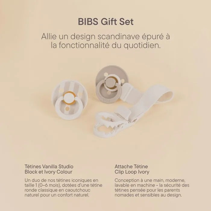 BIBS Baby Gift Box - Mixed Textile, Meal & Toy - 17x16x5 cm - 46 g