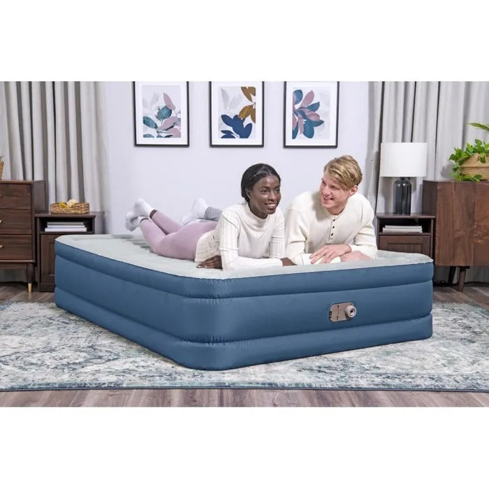 BESTWAY Inflatable Bed 2-Person 203x152x46cm with Built-in Electric Pump
