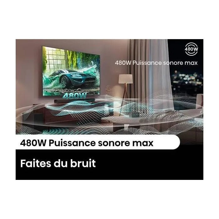 HISENSE - Soundbar - Wireless Subwoofer - Bluetooth - 3.1 CH - Max 480 W