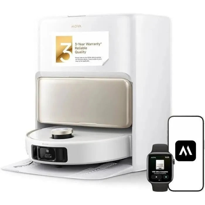 MOVA V50 Ultra Complete Robot Vacuum Cleaner and Mop - 24,000 Pa - DuoSolution Thermal Cleaning