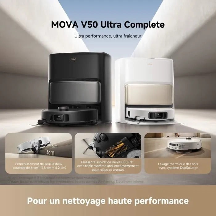 MOVA V50 Ultra Complete Robot Vacuum Cleaner and Mop - 24,000 Pa - DuoSolution Thermal Cleaning