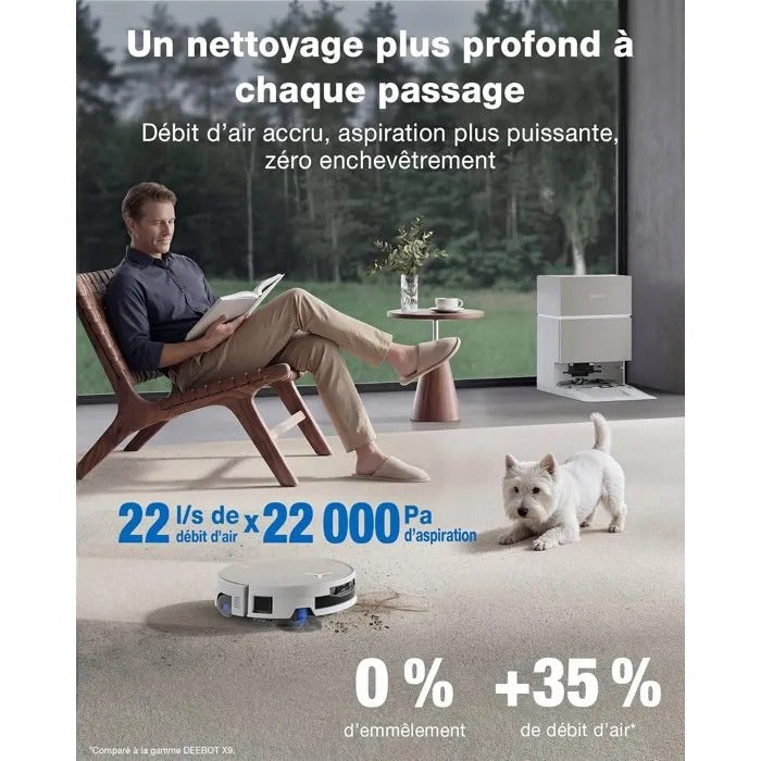 ECOVACS X12 PRO OMNI Robot Vacuum Cleaner - White - Deebot X12 Pro Omni