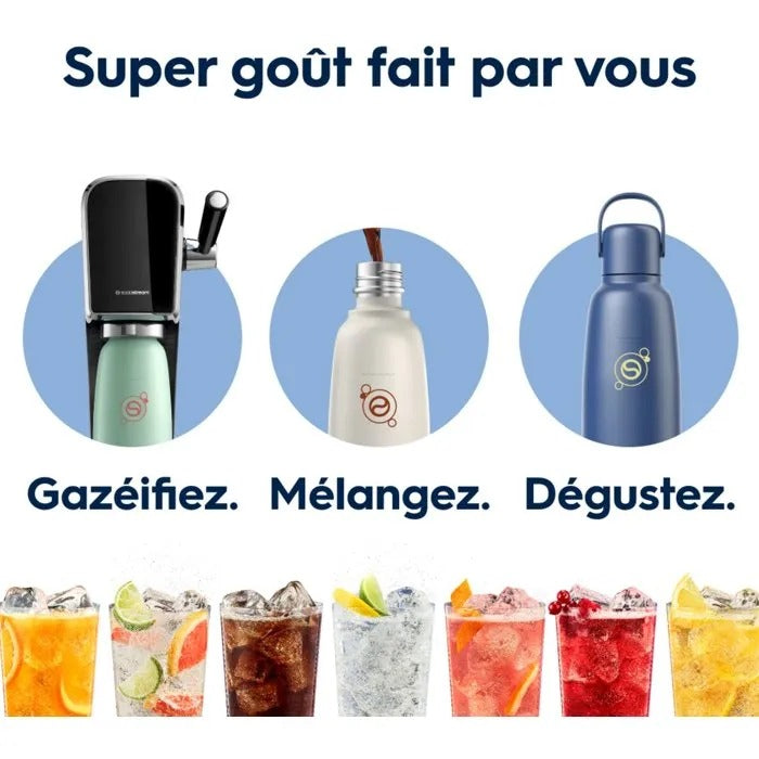 SodaStream Fizz & Go 900 ml Stainless Steel Blue - Household Appliances