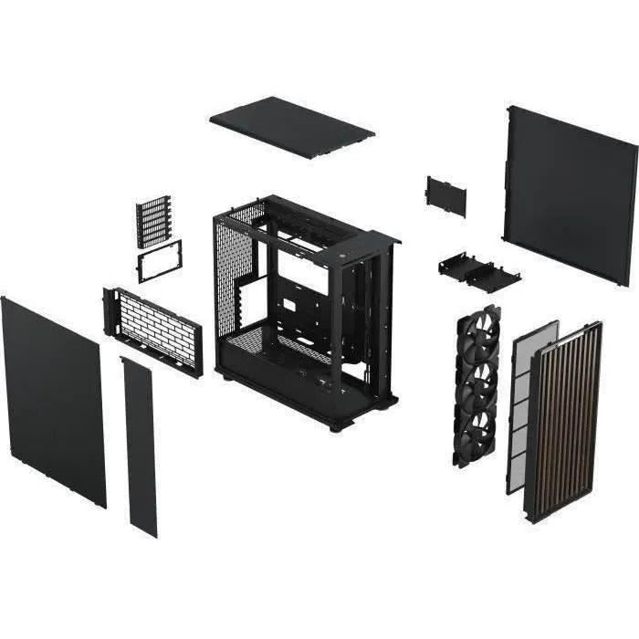 FRACTAL DESIGN PC Case North XL Charcoal Black - FD-C-NOR1X-01 - E-ATX - Elegant wood and alloy design