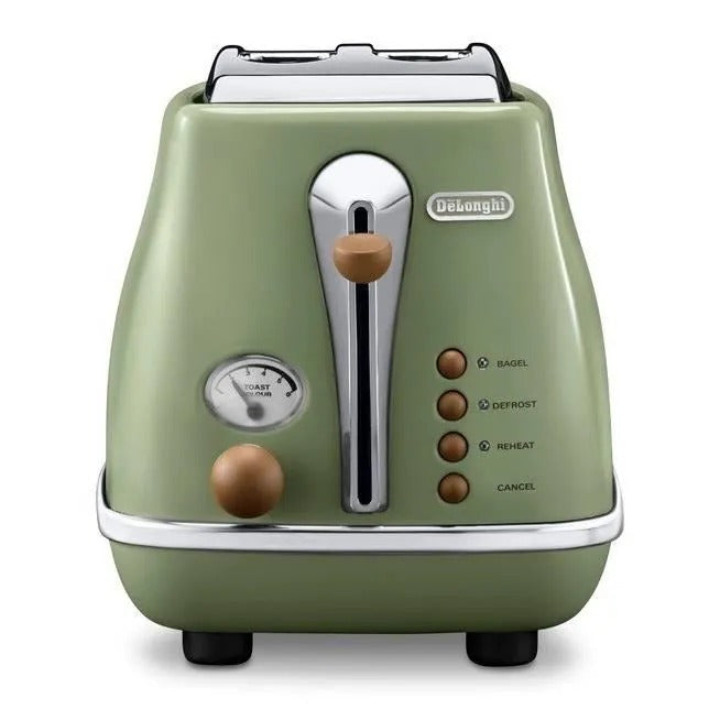 DELONGHI Toast Vintage Icon Toaster - 900 W - 2 Slices - CTOV 2103.GR