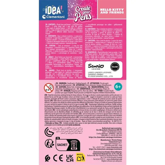 Idea Art Mini Pen Factory Hello Kitty and Friends Clementoni