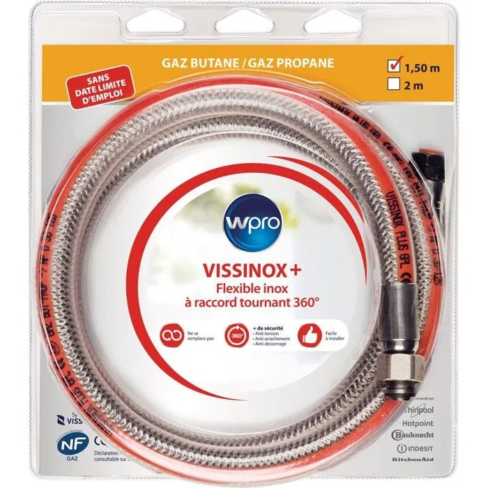 WPRO VISSINOX TBV150 Propane Butane Gas Hose - Unlimited