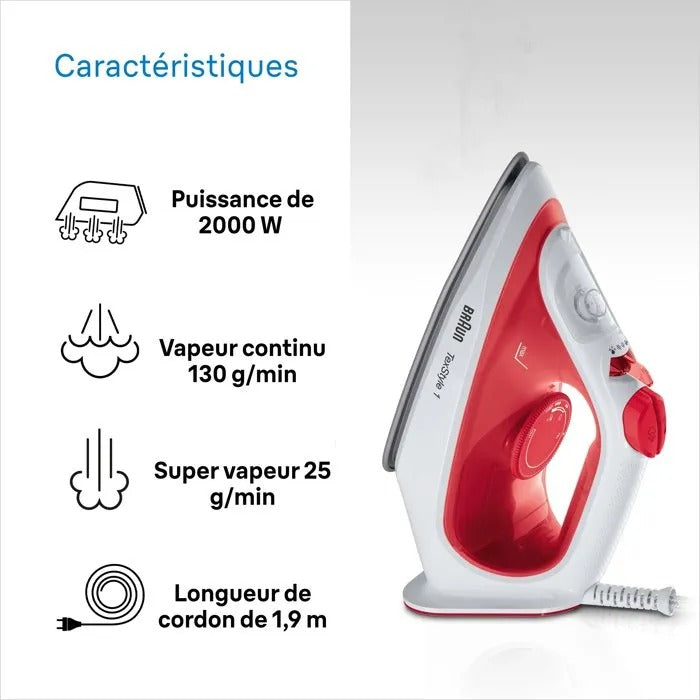BRAUN Iron with Removable Reservoir - 31x16x13 cm - 1200 g