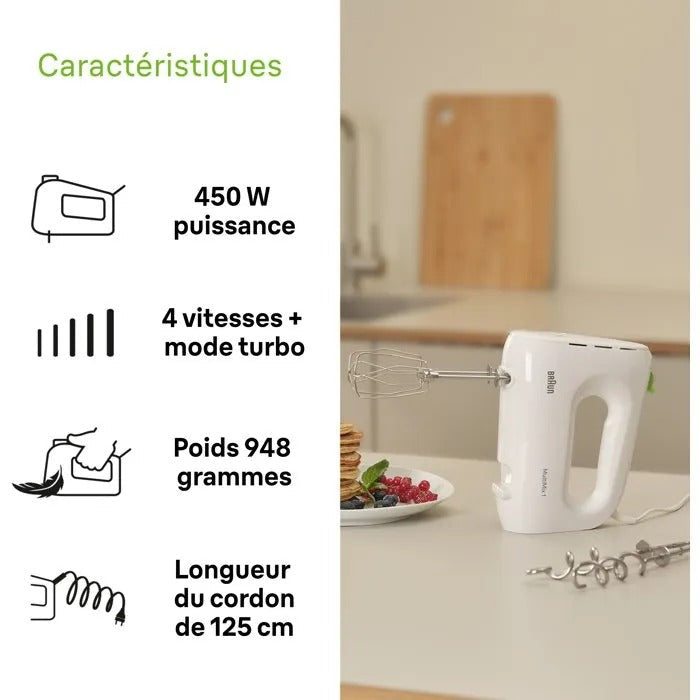BRAUN Electric Mixer - 1240 g - 23x20x10cm
