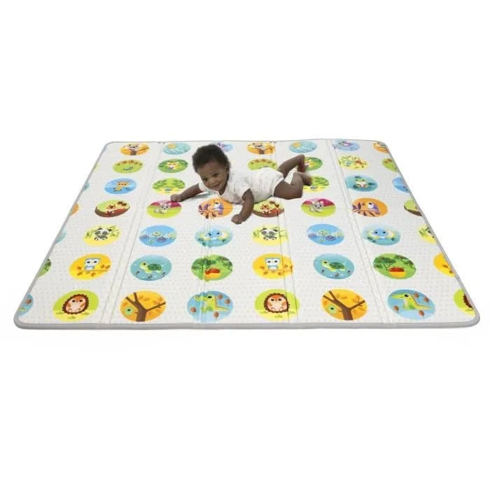 Chicco Maxi 2-in-1 Playmat, Safe Play Area with Cheerful Graphics and Adorable Animals