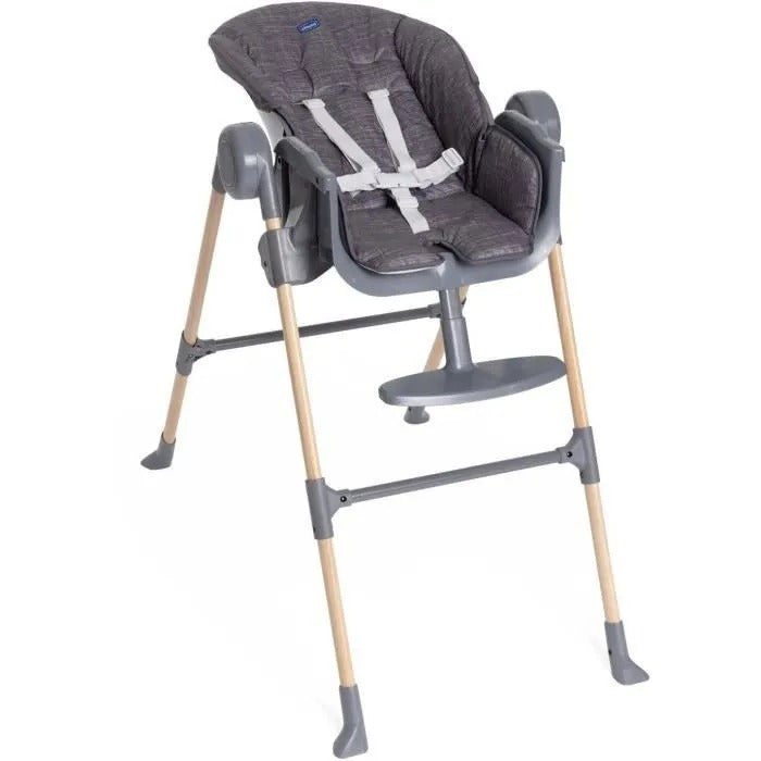 CHICCO Polly Essential High Chair 0/3 years, Coal Grey