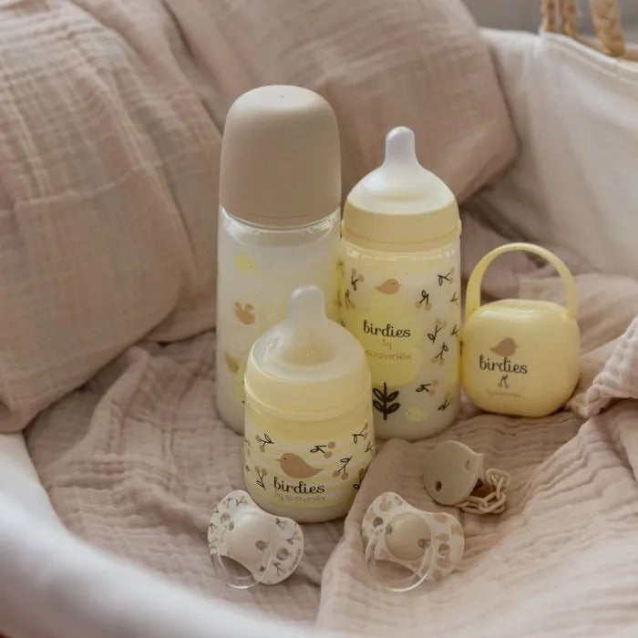 SUAVINEX Birdies Baby Bottle - 360 ml - 6 Months and Over - Beige - SX Pro L Teat