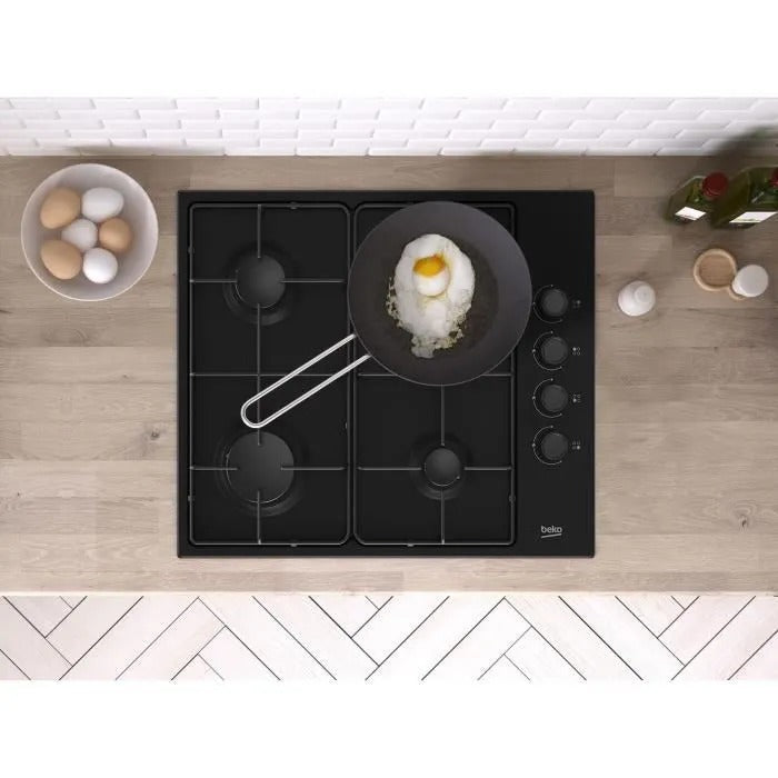 BEKO Gas Hob - 4 Burners - 60 cm - HIGG64123SB