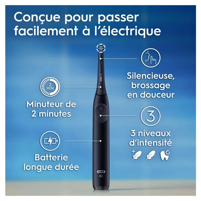 Oral-B Electric Toothbrush - iO2 - Black - 3 Brushing Modes - 2-Minute Timer