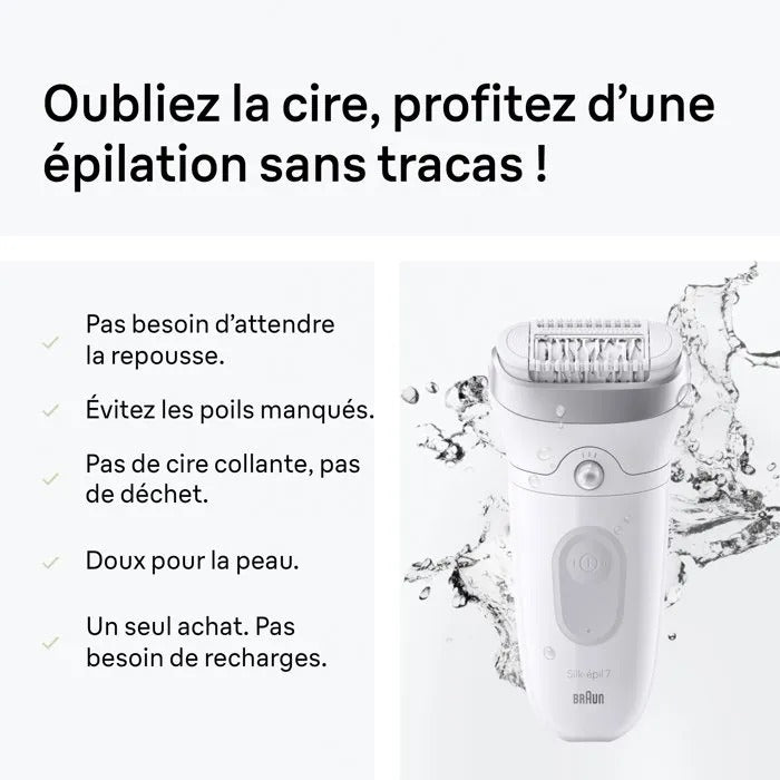 BRAUN Electric Epilator for Beauty and Well-being - 13x22x8 cm