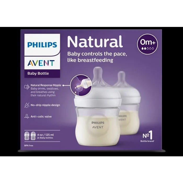 PHILIPS AVENT Set of 3 Natural 3.0 Baby Bottles 125 ml