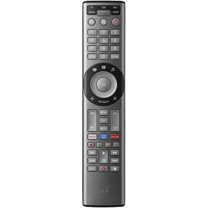 ONE FOR ALL URC7956 Universal Remote Control, Gray, IR for 5 Devices
