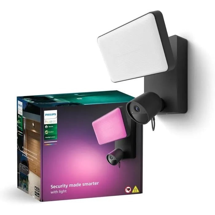 Philips Hue Projector with Integrated Outdoor Smart Security Camera - 1080P, Two-Way Audio