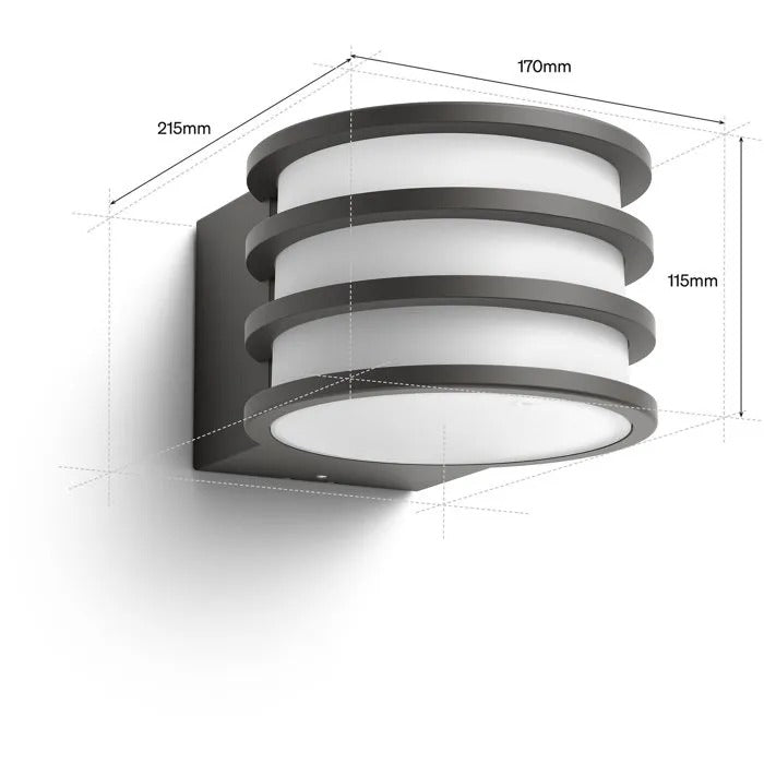 PHILIPS HUE Outdoor Wall Light 25 cm x 20 cm x 16 cm - 5480 g