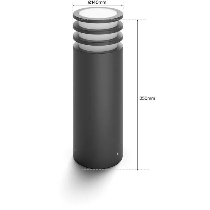 PHILIPS HUE Garden Lamp Post - Outdoor Lighting - 18 cm Length - 5940 g