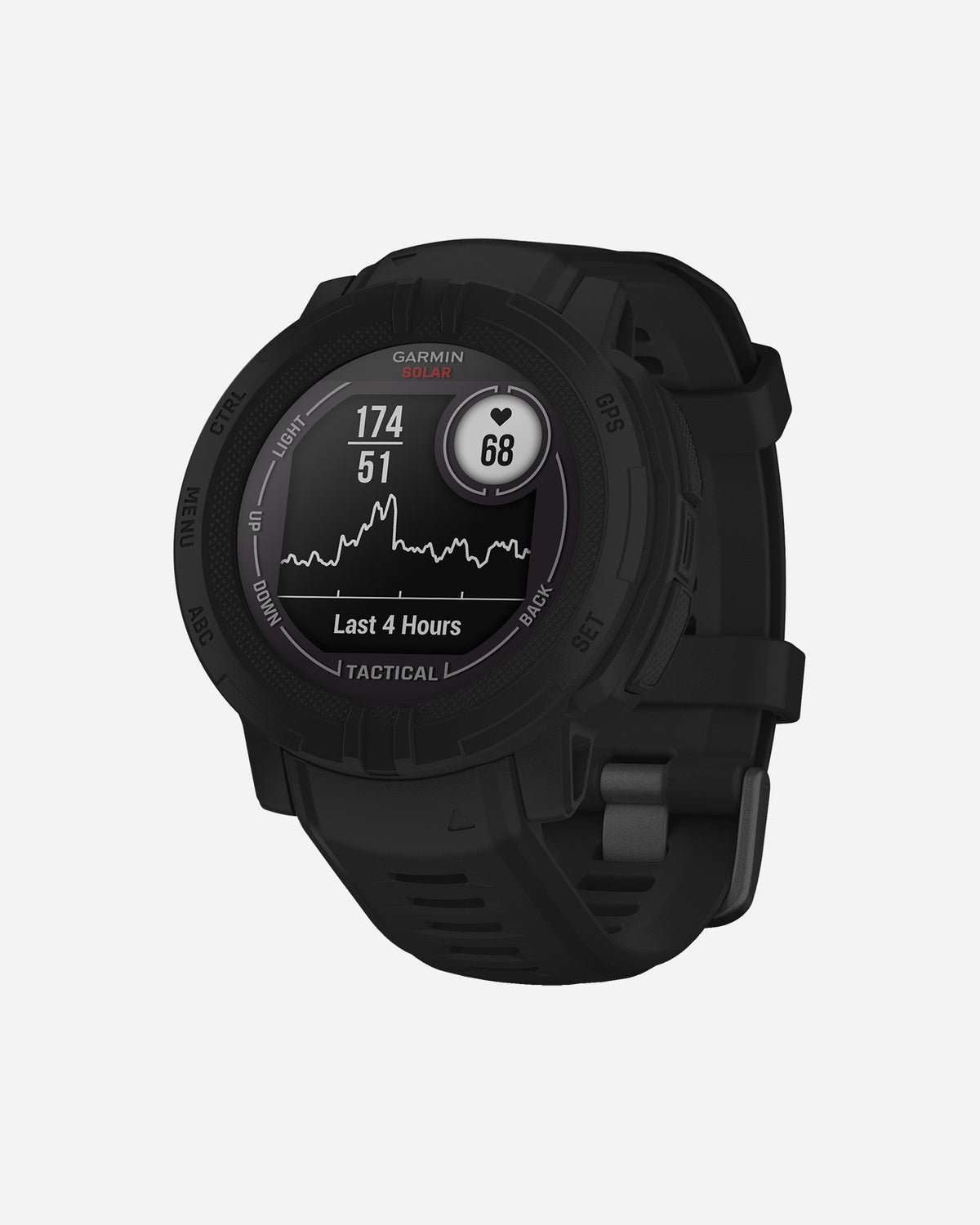 Garmin Instinct 2 Solar - Tactical Edition - 45 mm - Black Sports Watch - Silicone Strap - 135-230 mm Wrist Size (010-02627-03)