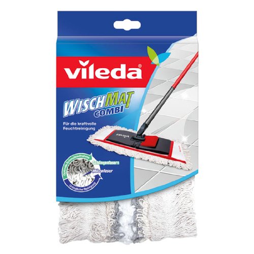 Vileda WischMat - Flat Mop Head, White - Super Pucer Classic Insert