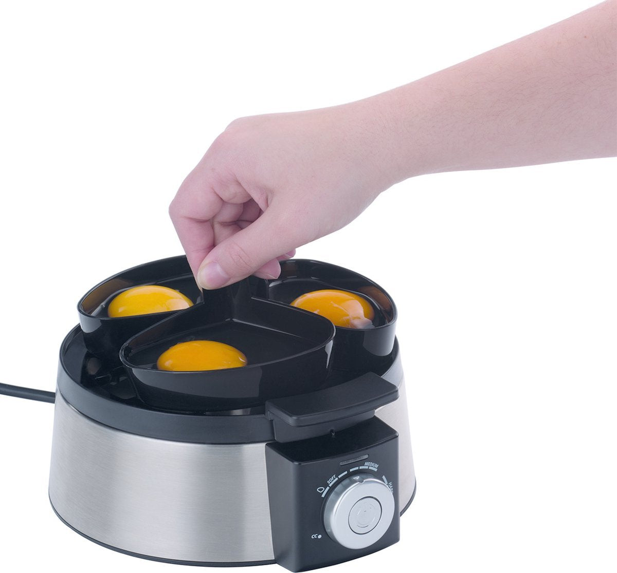 Cloer 6070 Egg Cooker 7 Eggs 435 W Black-Silver