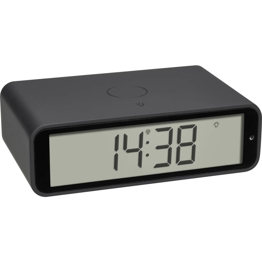 TFA Dostmann 60.2560.10 Wireless Alarm Clock Anthracite 1 Alarm Time (60.2560.10)