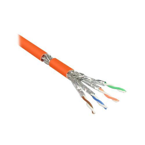 Good Connections - Bulk Cable - 100 m - SFTP, PiMF - Cat.7 Raw Cable - Halogen-Free, Riser - Orange
