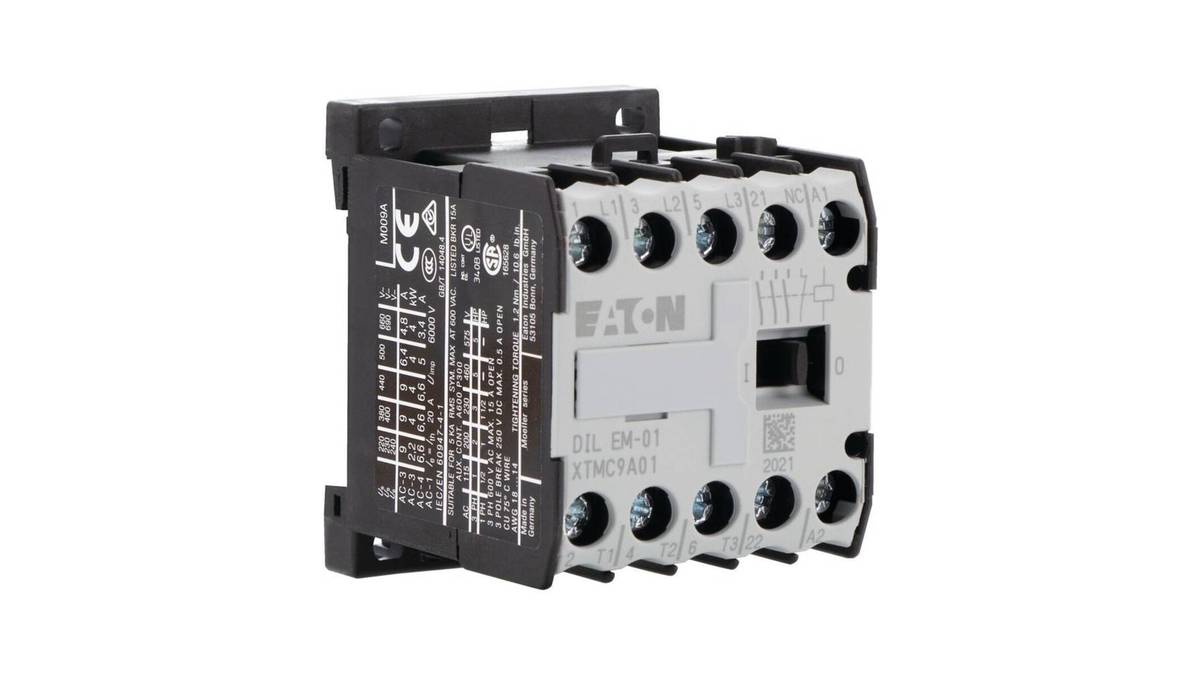 Eaton DILEM-01 Contactor 24V 9A 3-Pole IP20 010086 24V50HZ