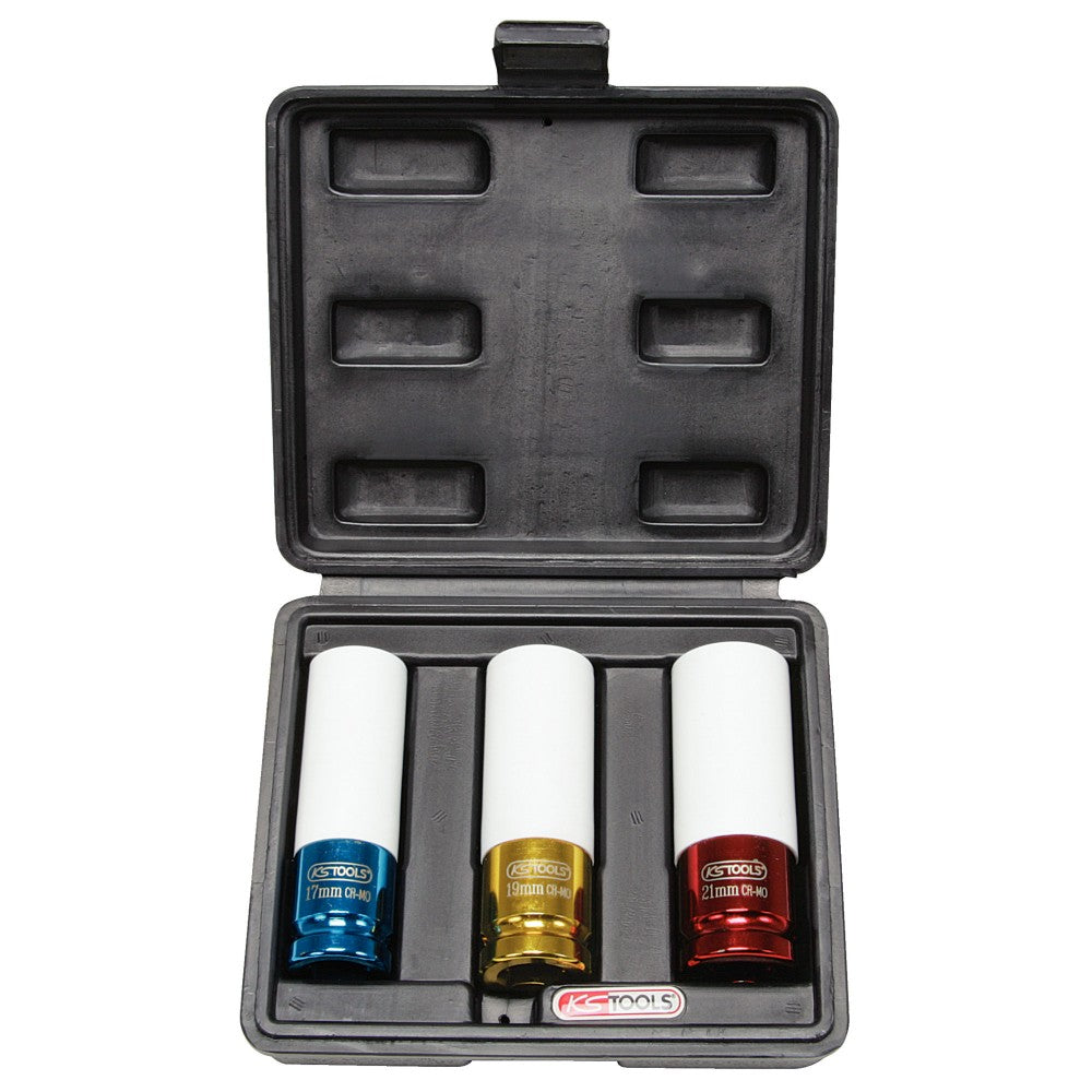KS TOOLS 1/2" Aluminum Rim Power Socket Set 3-Piece (515.1005) 3-teilig