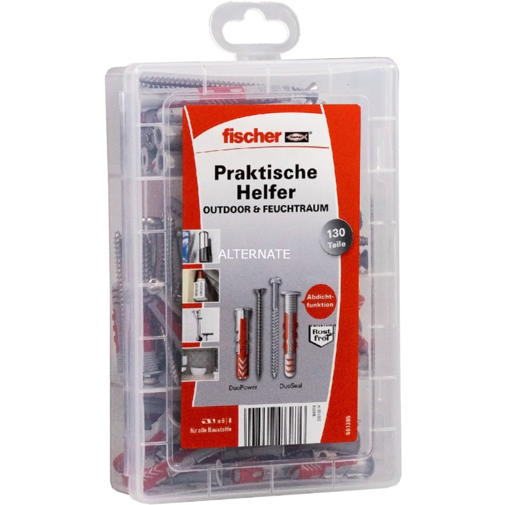 Fischer Dowel Set 130-Piece Wall Plug and Screw Assortment (561385)