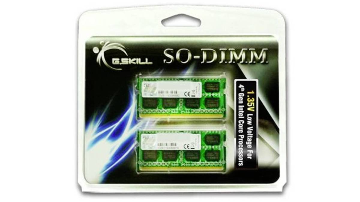 G.Skill SO DDR3 Memory - 8GB (2x4GB) - PC12800 - CL11 - 1.35V (F3-1600C11D-8GSL) 4GSL