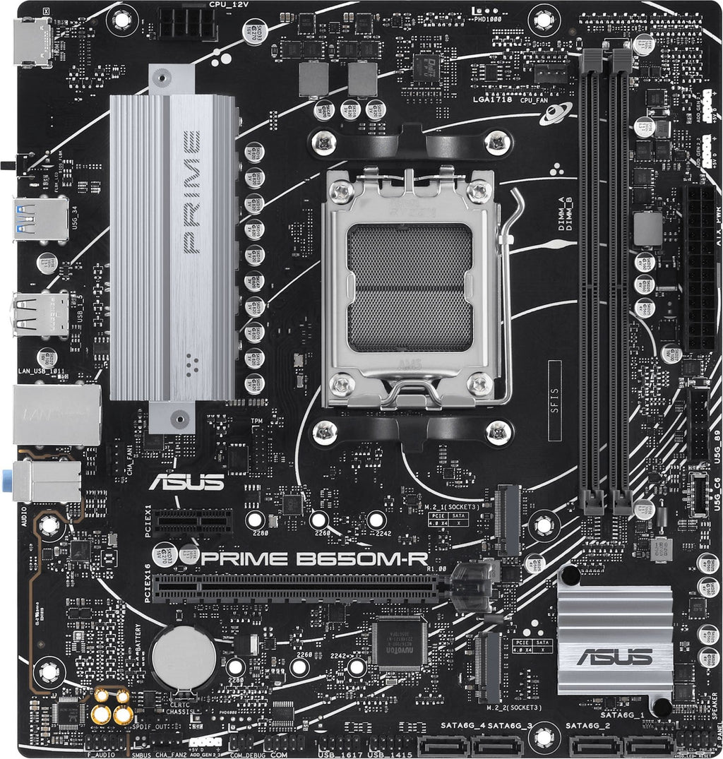 ASUS PRIME B650M-R - Micro ATX Motherboard - AM5 Socket - AMD B650 Chipset - 90MB1H30-M0EAY0