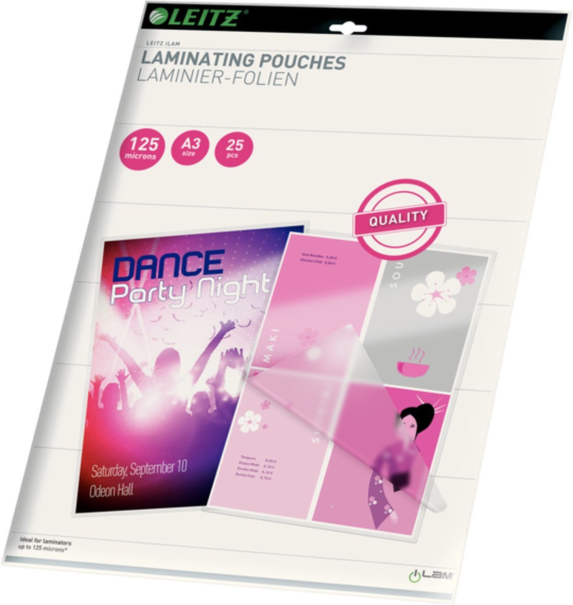 Esselte Leitz A3 Laminating Pockets 25 pcs (33836)